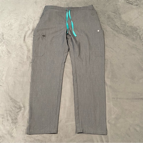 FIGS Yola Scrub Pants Womens Medium Gray Technical Collection Medical Nurse - Picture 1 of 8
